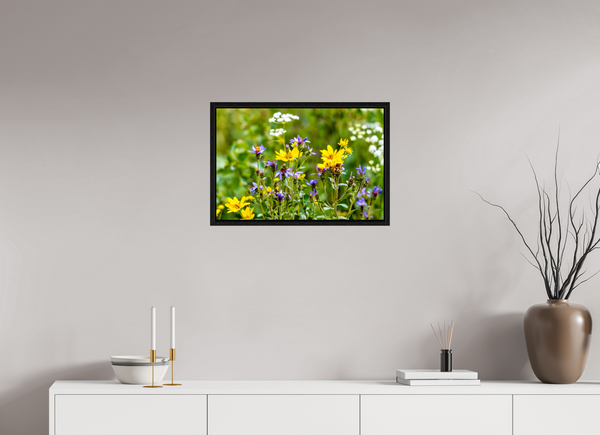 24 x 16″, Floater Frame Wildflowers
