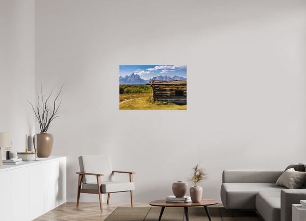36 x 24″, Direct Print on Aluminum Board, Matte Cunningham Cabin - Grand Teton National Park
