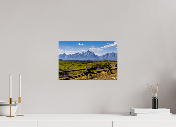 15 x 10″, Photo Print On Fuji Crystal DP II Buckrail Fence, Teton Range