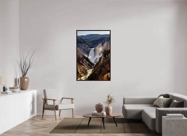 36 x 54″, Floater Frame Lower Yellowstone Falls, Yellowstone National Park