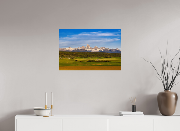 30 x 20″, Photo Print On Fuji Crystal DP II Teton Range, Idaho side