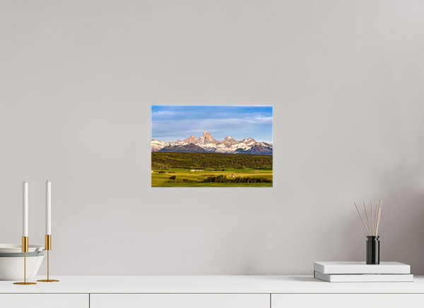 12 x 8″, Canvas with Wrapped Edges, Glossy Teton Range from Idaho