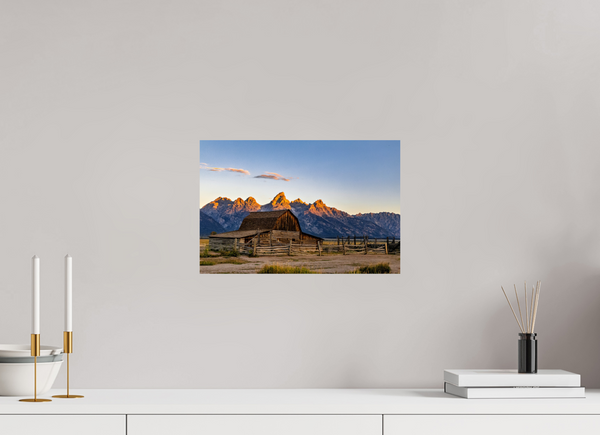 15 x 10″, Photo Print On Fuji Crystal DP II John Moulton Barn - Teton Range