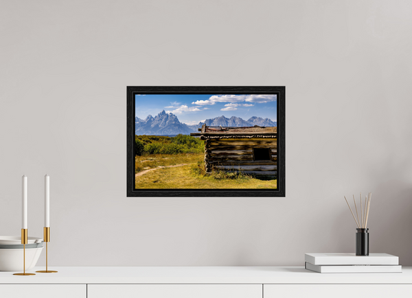 15 x 10″, Floater Frame Cunningham Cabin, Grand Teton National Park