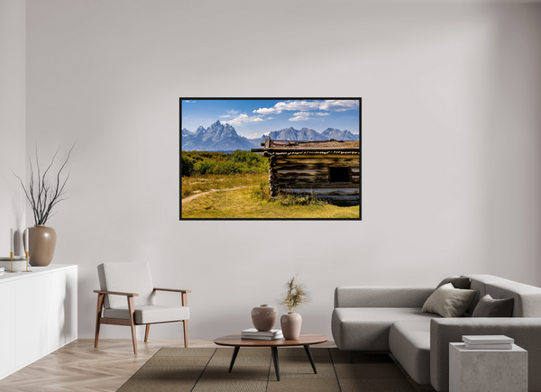 66 x 44″, Floater Frame Cunningham Cabin, Grand Teton National Park