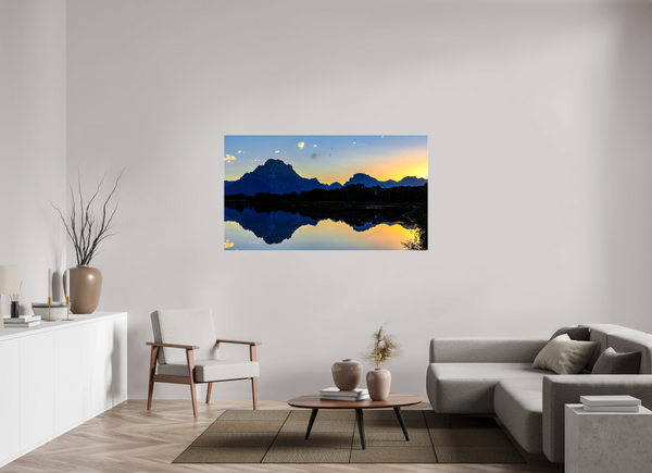 64 x 36″, Canvas with Wrapped Edges, Glossy Mount Moran - Sunset