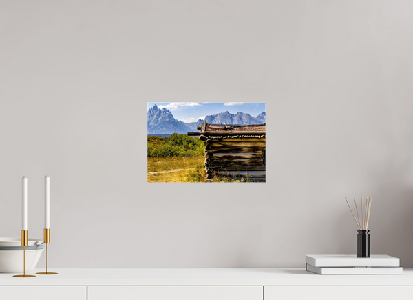 12 x 8″, Canvas with Wrapped Edges, Glossy Cunningham Cabin - Grand Teton National Park