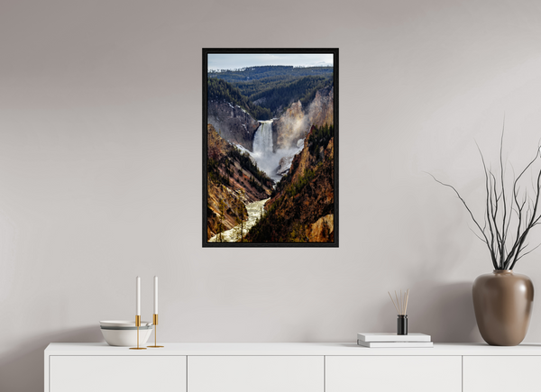 20 x 30″, Floater Frame Lower Yellowstone Falls, Yellowstone National Park