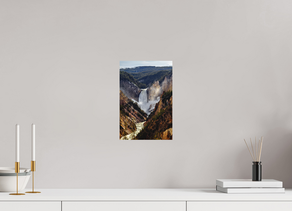 8 x 12″, Direct Print on Aluminum Board, Matte Lower Yellowstone Falls - Yellowstone National Park