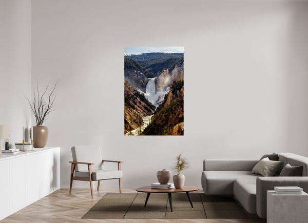 40 x 60″, Photo Print On Fuji Crystal DP II Lower Yellowstone Falls, Yellowstone National Park