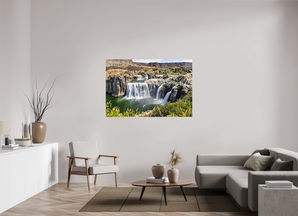 60 x 40″, Direct Print on Aluminum Board, Matte Shoshone Falls