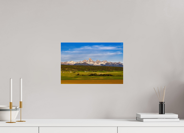 15 x 10″, Photo Print Under Acrylic Glass Teton Range from Idaho