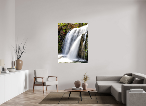 42 x 56″, Canvas with Wrapped Edges, Glossy Moose Falls - Yellowstone National Park
