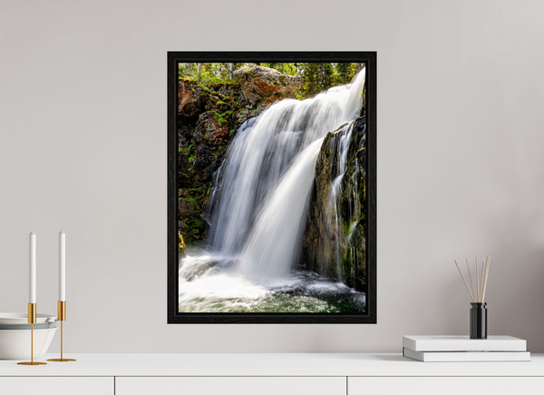 15 x 20″, Floater Frame Moose Falls, Yellowstone National Park