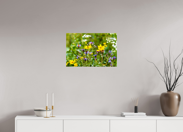 24 x 16″, Photo Print Under Acrylic Glass Wildflowers