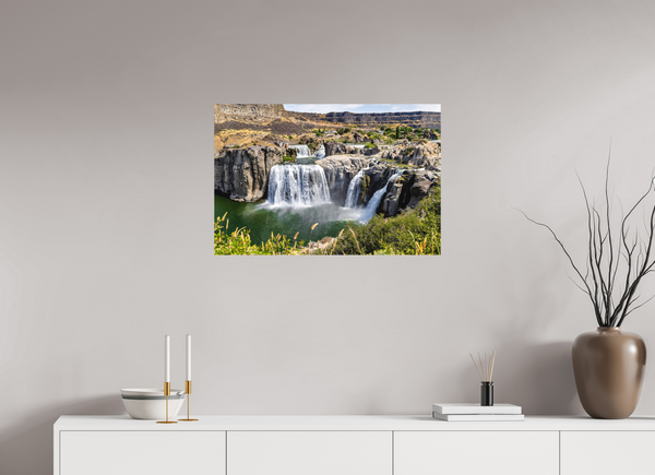 30 x 20″, Direct Print on Aluminum Board, Matte Shoshone Falls