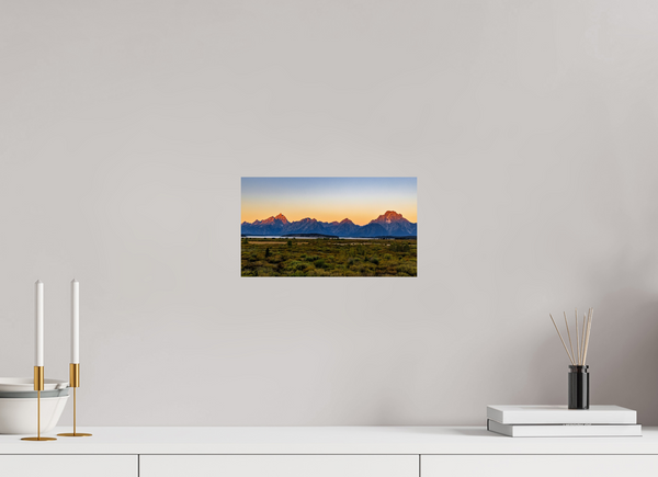12 x 6.8″, Photo Print On Fuji Crystal DP II First Light - Teton Range