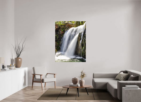 45 x 60″, Direct Print on Aluminum Board, Matte Moose Falls - Yellowstone National Park
