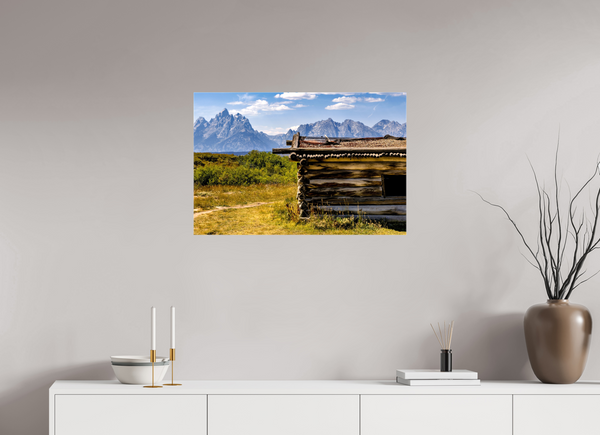 30 x 20″, Canvas with Wrapped Edges, Glossy Cunningham Cabin - Grand Teton National Park